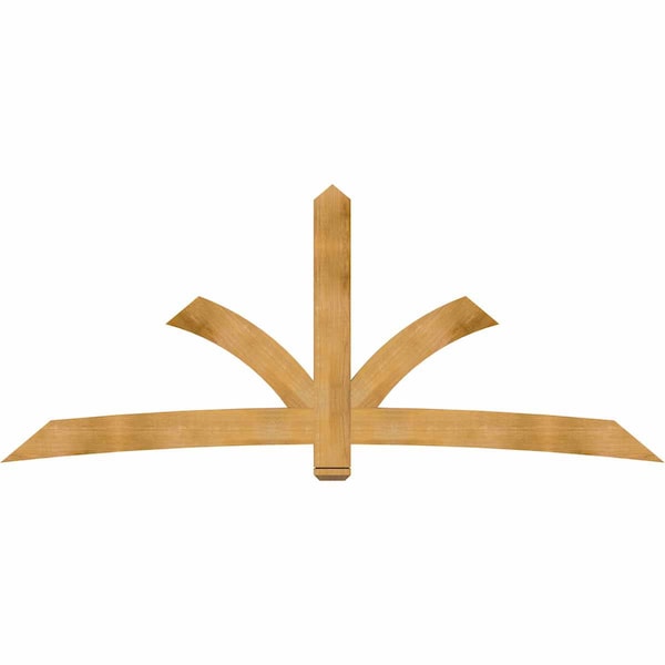 Ekena Millwork Davenport Rough Sawn Timber Gable Bracket, Western Red Cedar, 108"W x 45"H x 2"D x 6"F, 10/12 Pitch GBW108X45X0206DAV00RWR - main